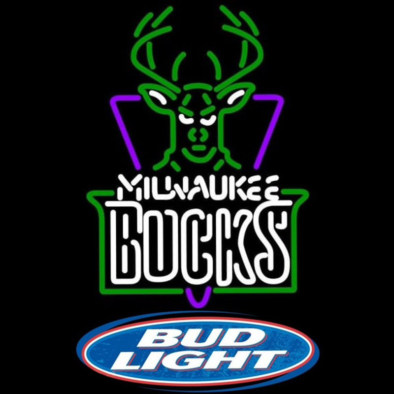 Custom Bud Light Logo Milwaukee Bucks NBA Beer Sign Neon Sign USA