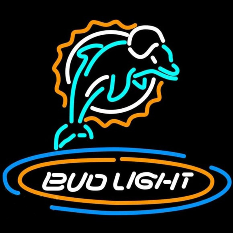 Custom Bud Light Miami Dolphins Beer Sign Neon Sign USA
