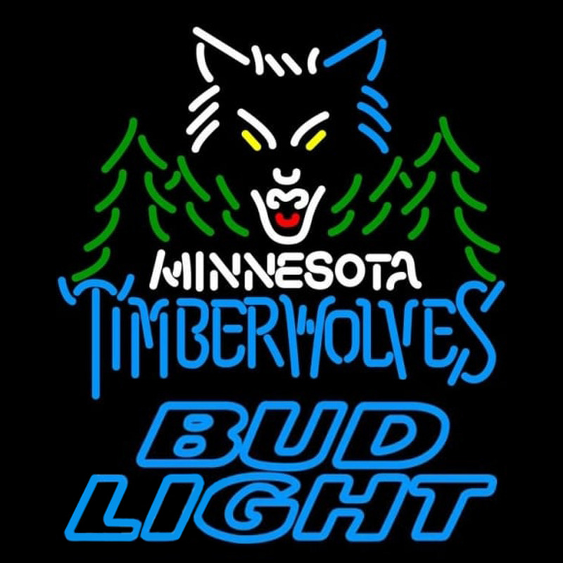 Custom Bud Light Minnesota Timberwolves NBA Beer Sign Neon Sign USA