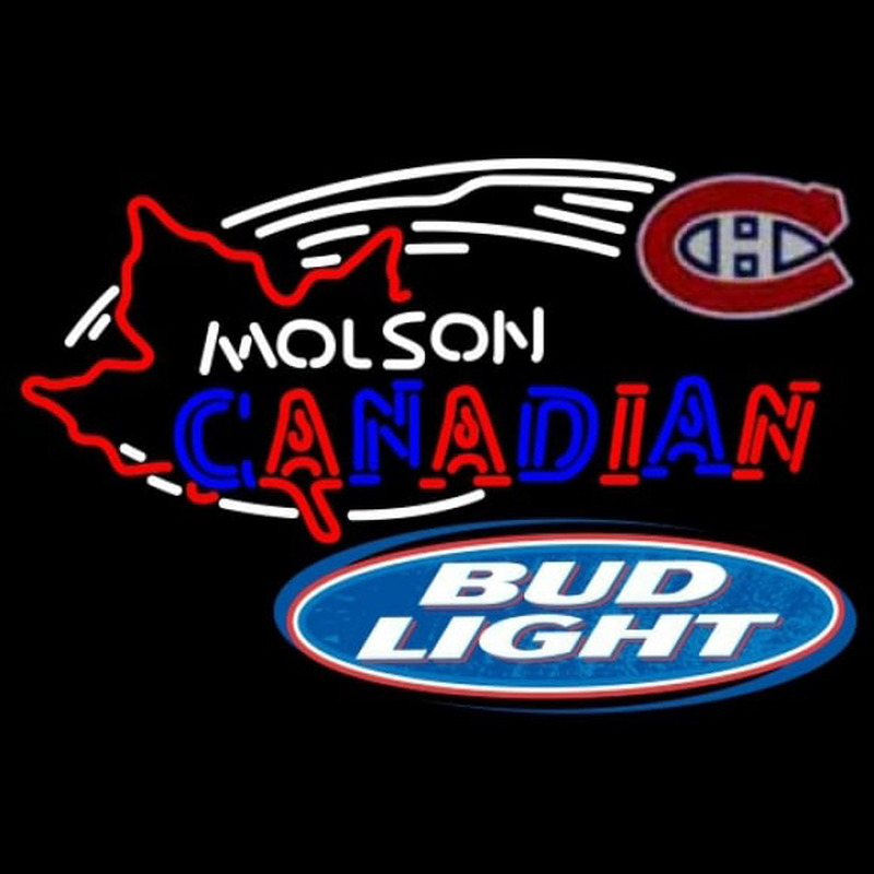 Custom Bud Light Molson Montreal Canadiens Hockey Beer Sign Neon Sign USA