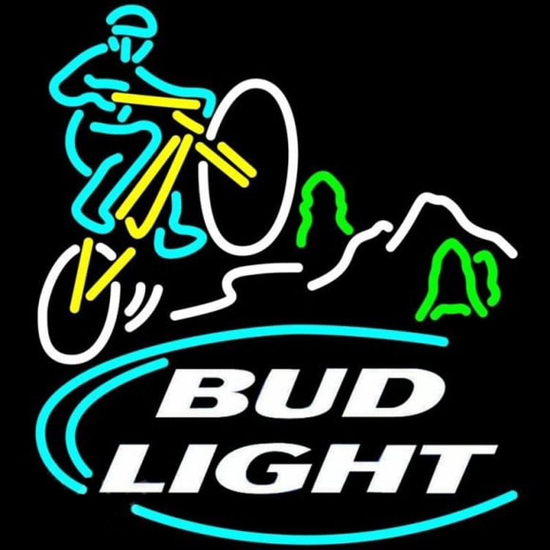 Custom Bud Light Mountain Biker Beer Sign Neon Sign USA