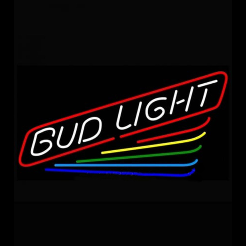Custom Bud Light Rainbow Beer Light Neon Sign USA