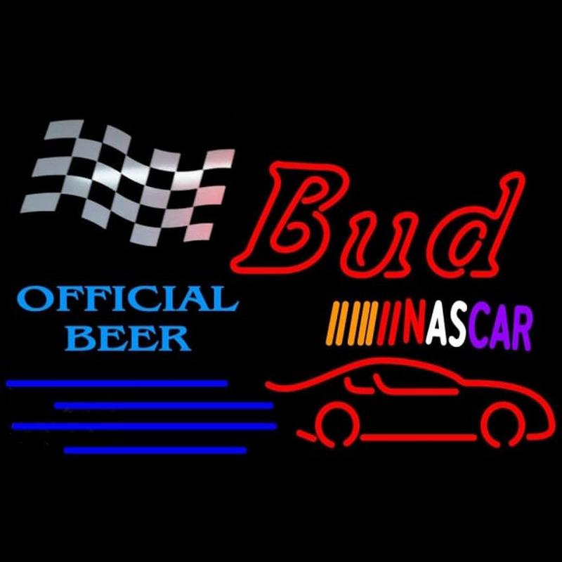 Custom Bud NASCAR Official Neon Sign USA