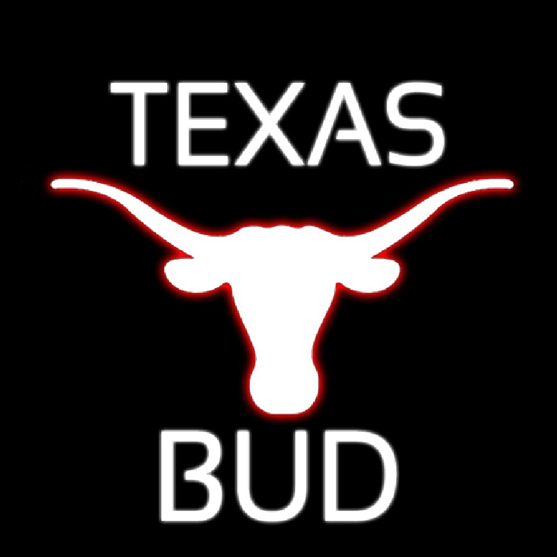 Custom Bud White Texas Red Longhorn Beer Sign Neon Sign USA