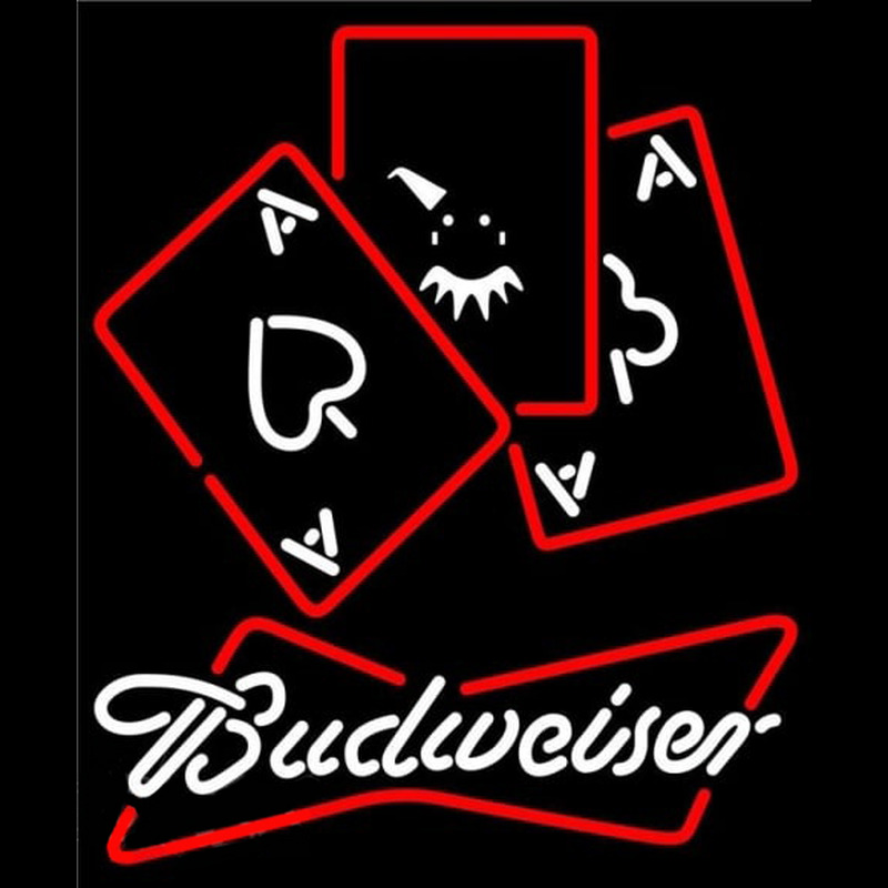 Custom Budweiser Ace And Poker Beer Sign Neon Sign USA