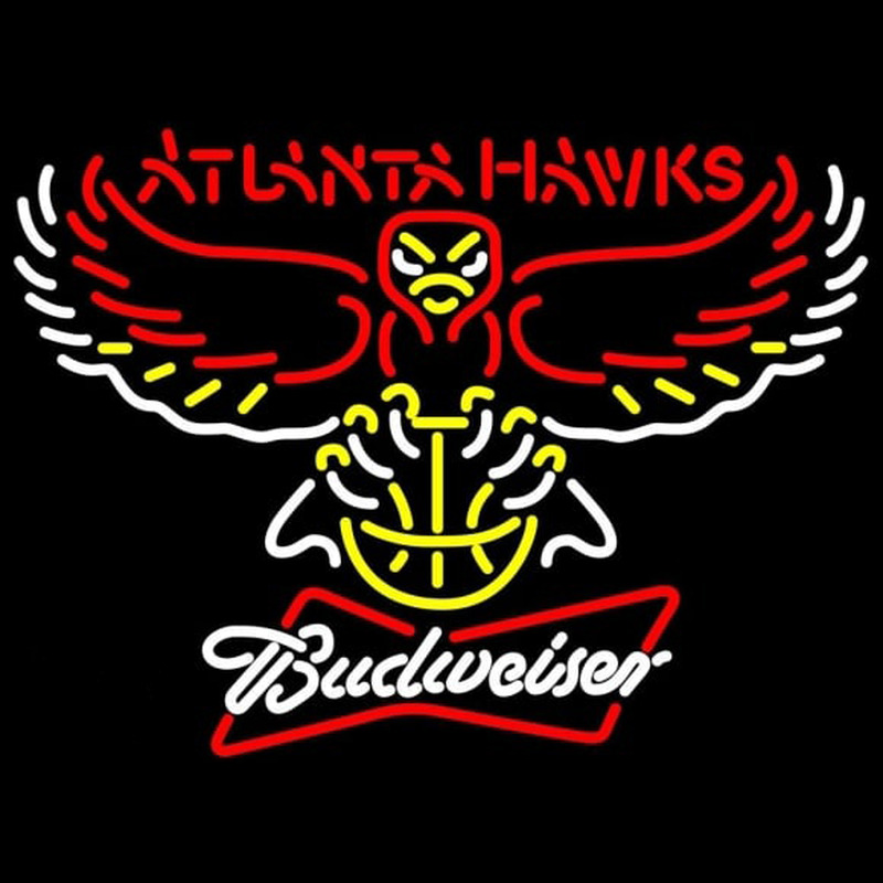 Custom Budweiser Atlanta Hawks NBA Beer Sign Neon Sign USA