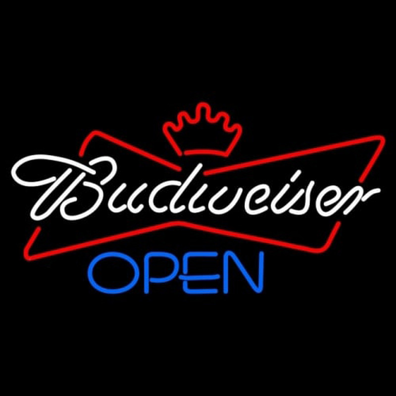 Custom Budweiser Blue Open Neon Sign USA