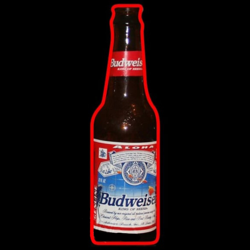 Custom Budweiser Bottle Aloha Beer Sign Neon Sign USA