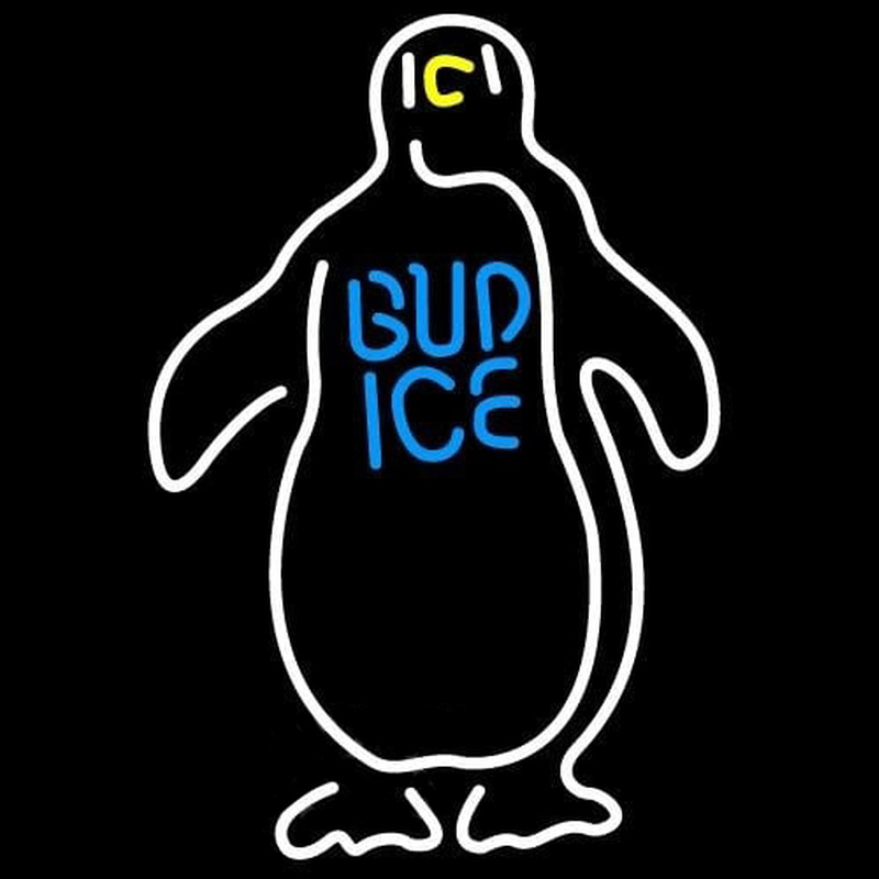 Custom Budweiser Bud Ice Penguin Beer Sign Neon Sign USA