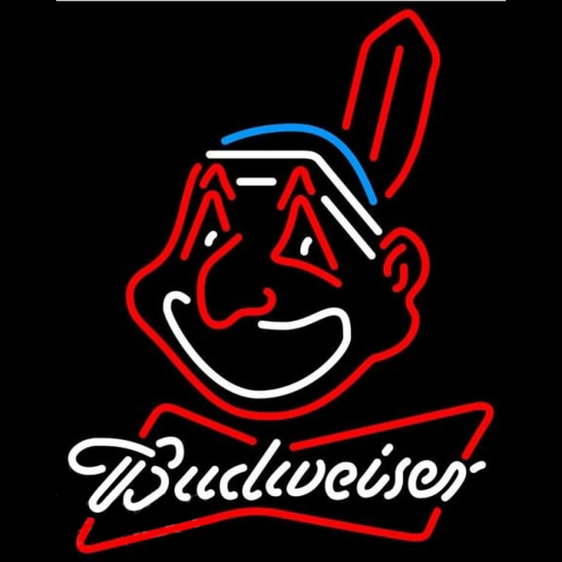 Custom Budweiser Cleveland Indians MLB Beer Sign Neon Sign USA
