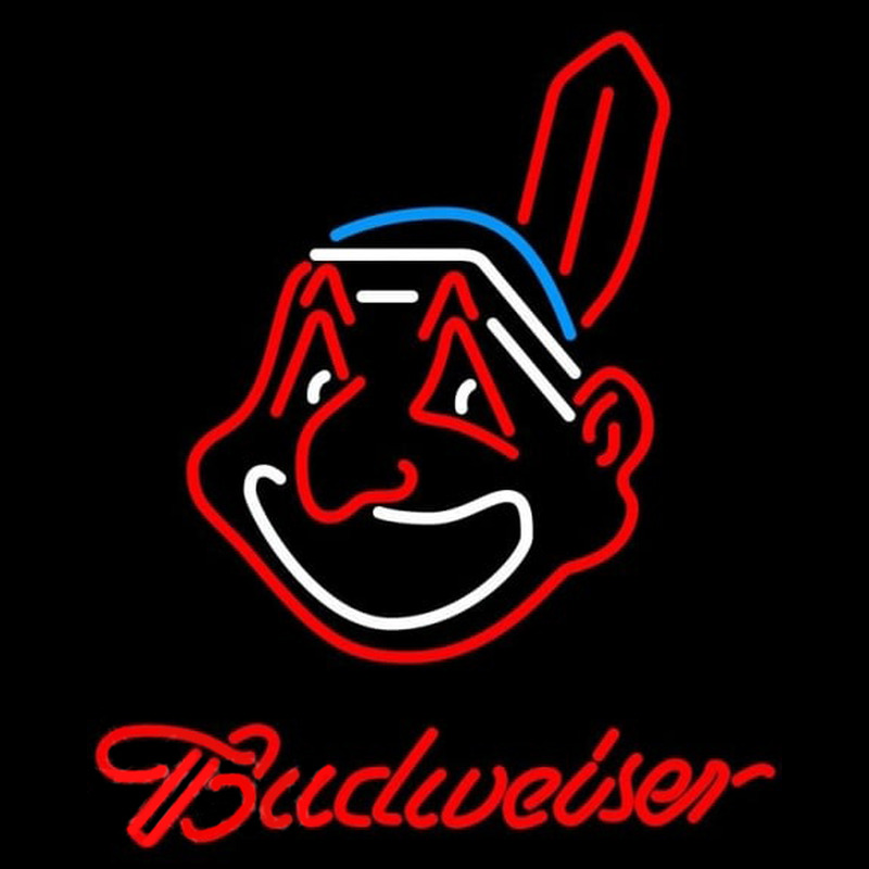 Custom Budweiser Cleveland Indians MLB Beer Sign Neon Sign USA