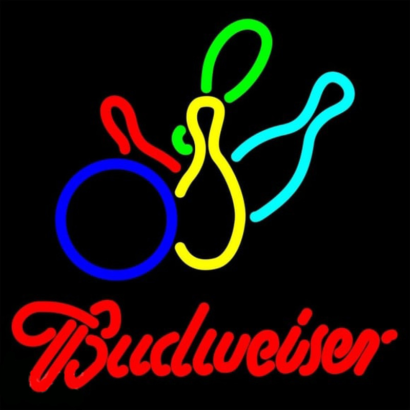 Custom Budweiser Colored BowlingBeer Sign Neon Sign USA