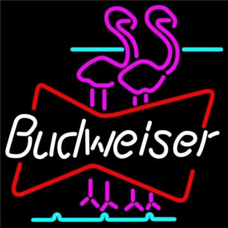 Custom Budweiser Flamingo Neon Sign USA