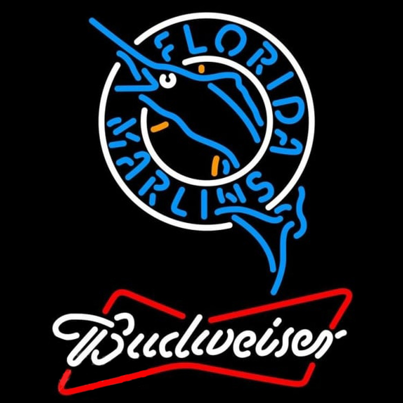 Custom Budweiser Florida Marlins MLB Beer Sign Neon Sign USA