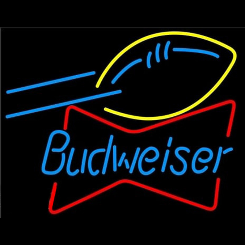 Custom Budweiser Football Bowtie Neon Sign USA