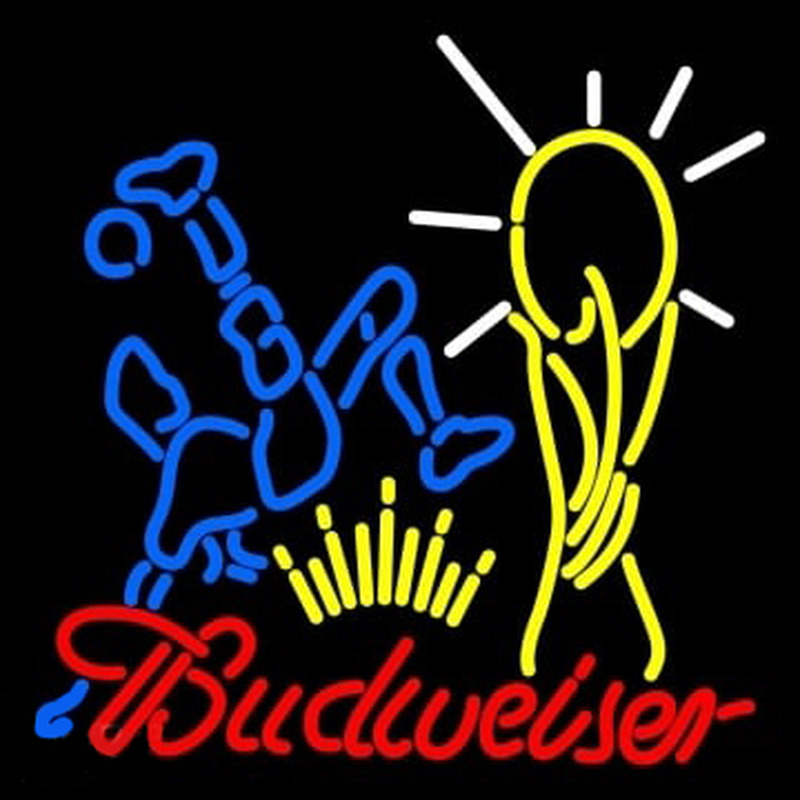 Custom Budweiser Footballer Neon Sign USA