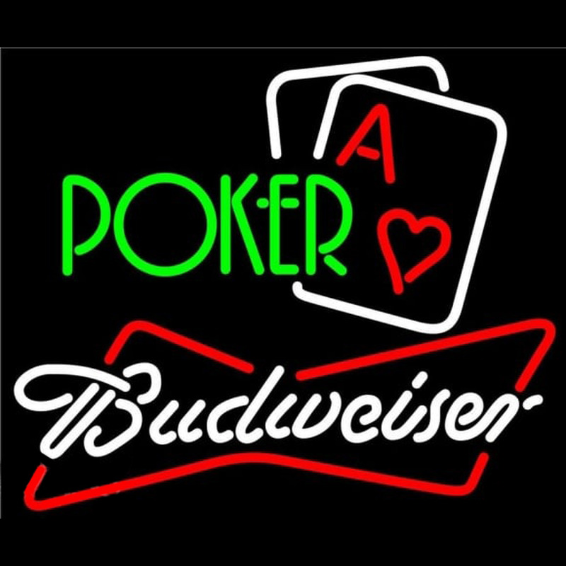 Custom Budweiser Green Poker Beer Sign Neon Sign USA