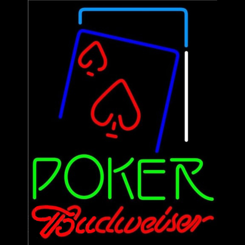 Custom Budweiser Green Poker Red Heart Beer Sign Neon Sign USA