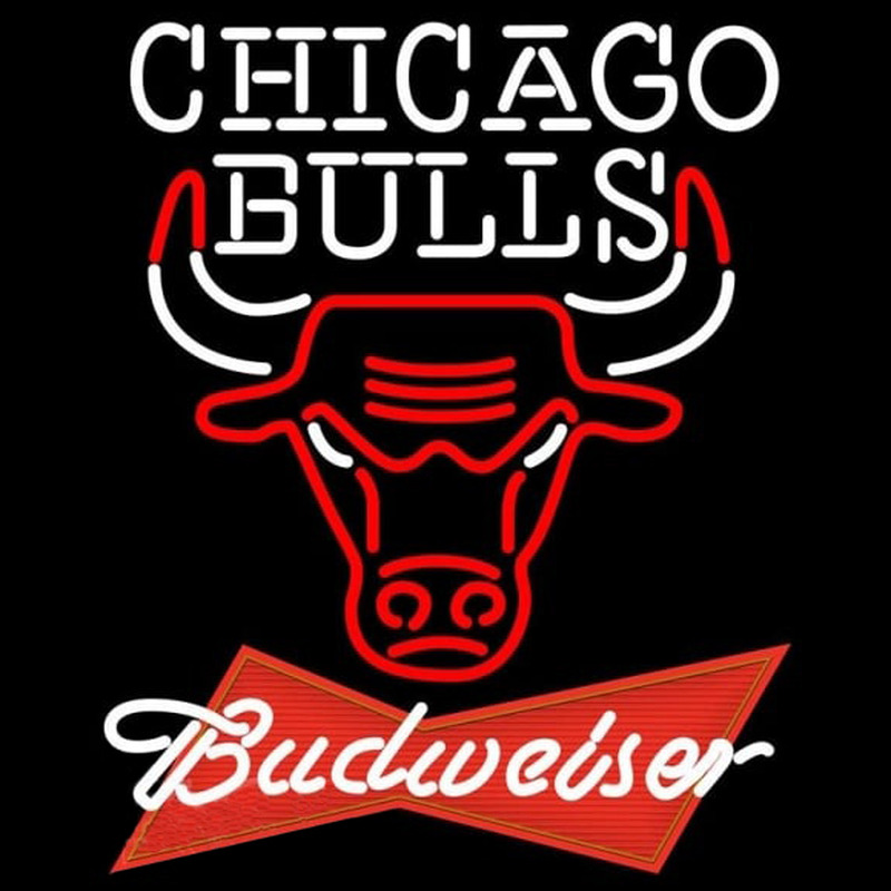Custom Budweiser Logo Chicago Bulls NBA Beer Sign Neon Sign USA