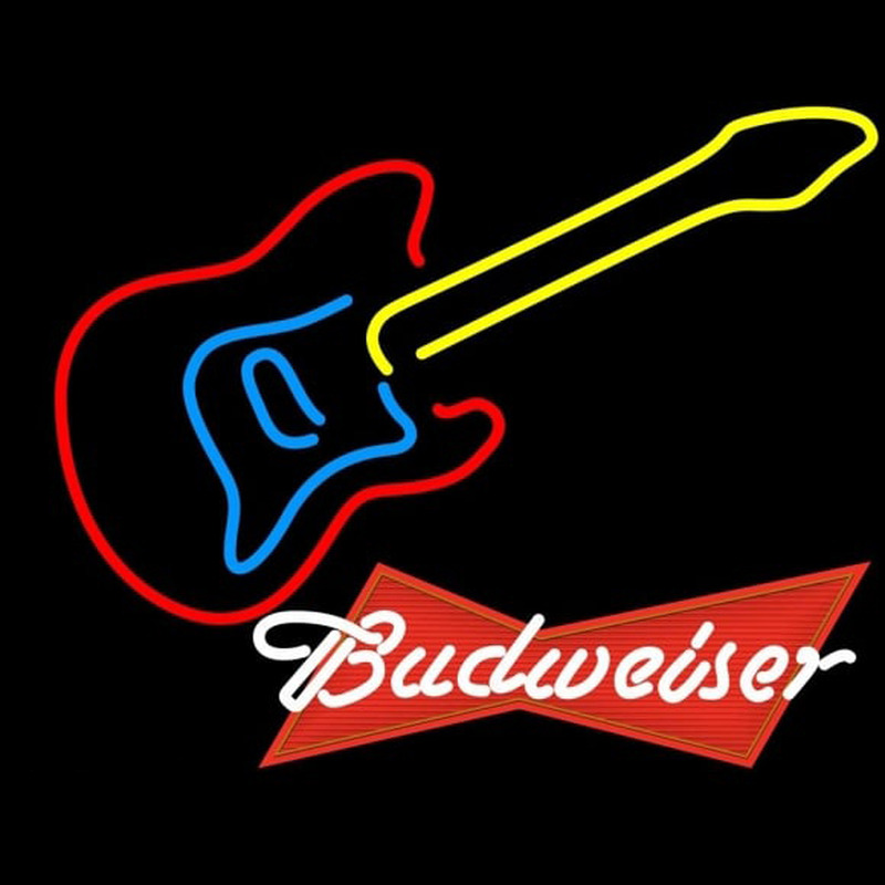 Custom Budweiser Logo Guitar Beer Sign Neon Sign USA