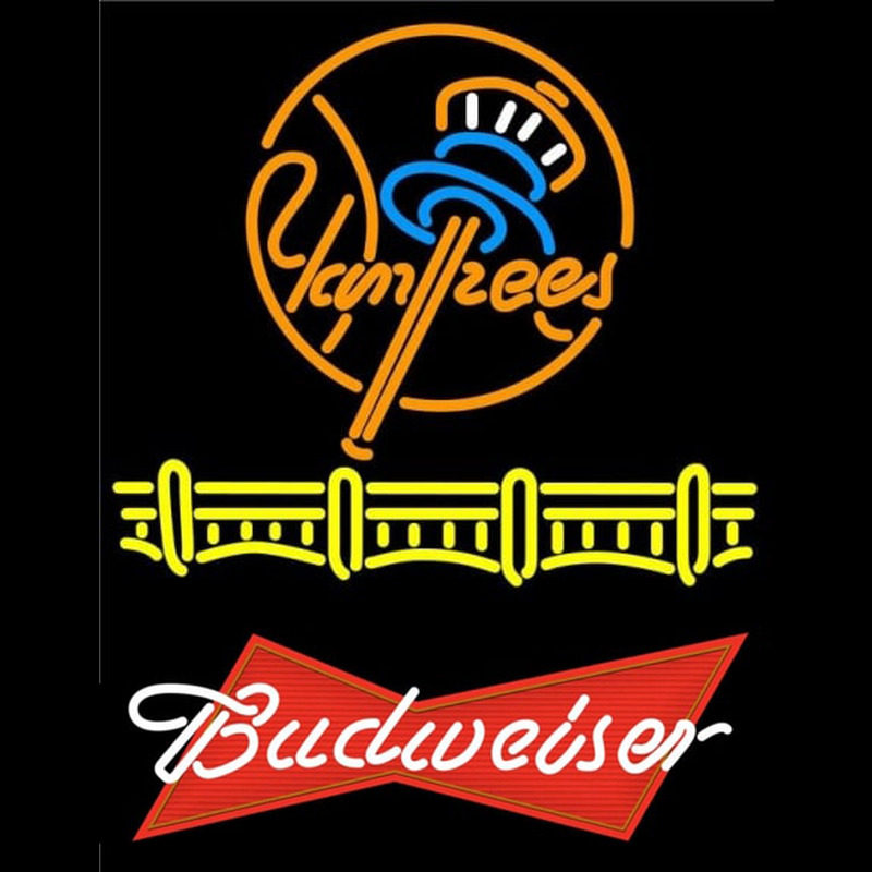Custom Budweiser Logo New York Yankees Beer Sign Neon Sign USA