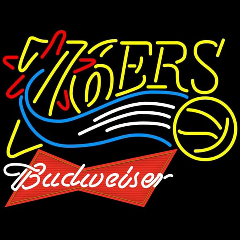Custom Budweiser Logo Philadelphia 76ers NBA Beer Sign Neon Sign USA