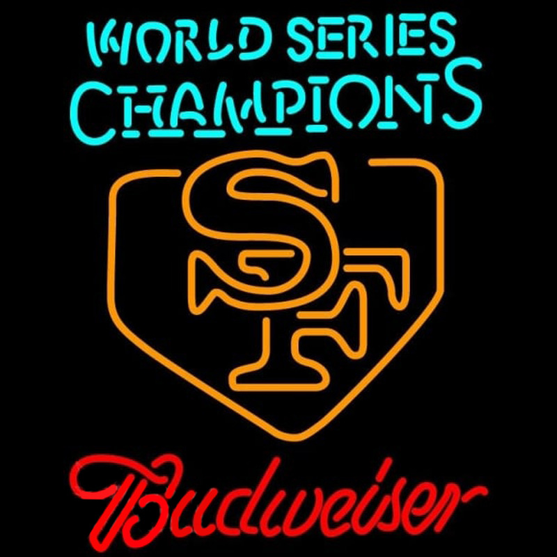 Custom Budweiser Logo World Series Champions Sf Beer Sign Neon Sign USA