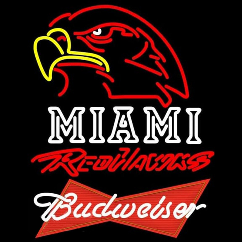Custom Budweiser Miami University Redhawks Beer Sign Neon Sign USA