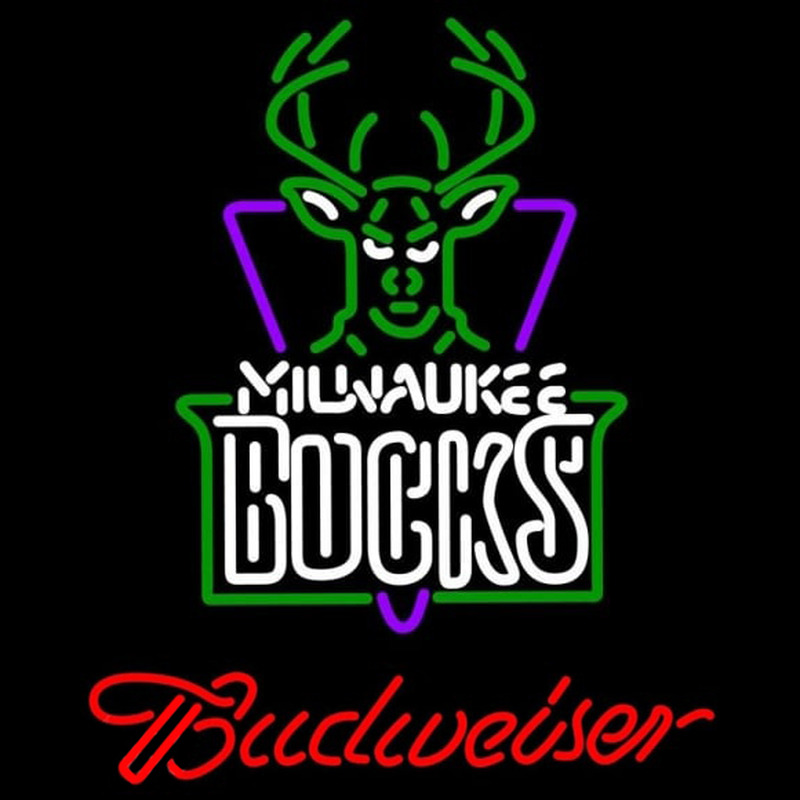 Custom Budweiser Milwaukee Bucks NBA Beer Sign Neon Sign USA