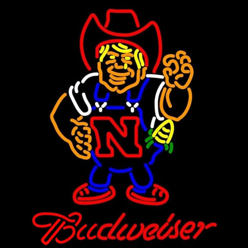 Custom Budweiser Nebraska Cornhuskers Herby The Husker Beer Sign Neon Sign USA