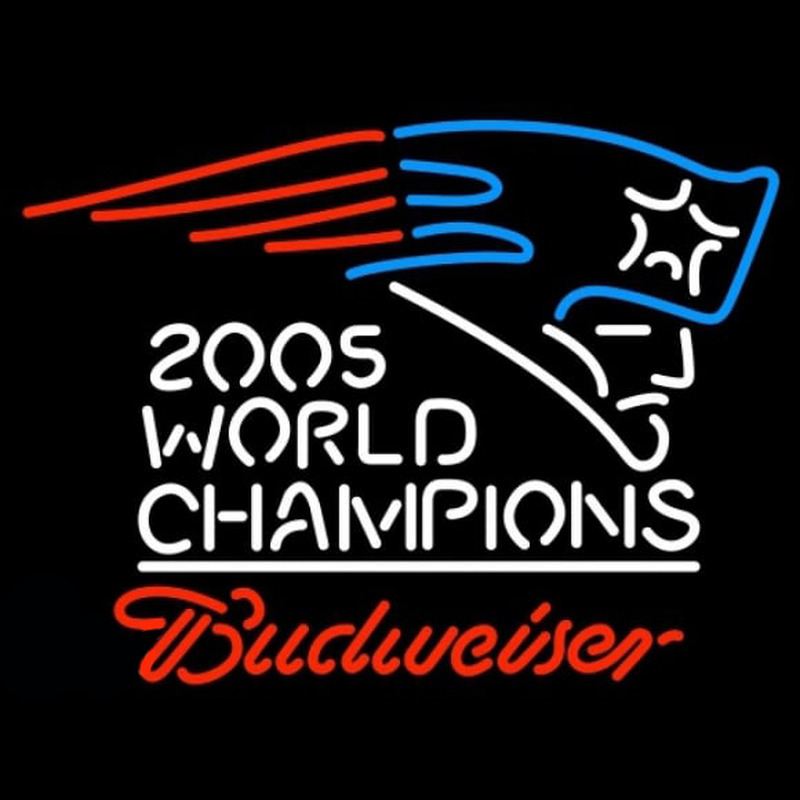 Custom Budweiser New England Patriots World Champions 20005 Beer Sign Neon Sign USA