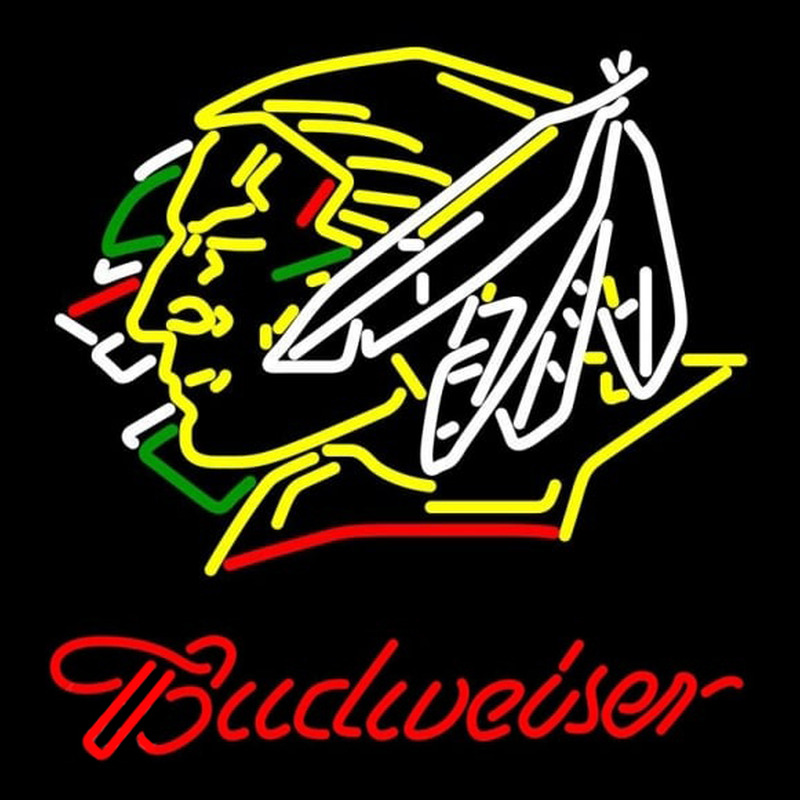 Custom Budweiser North Dakota Fighting Sioux Hockey Beer Sign Neon Sign USA