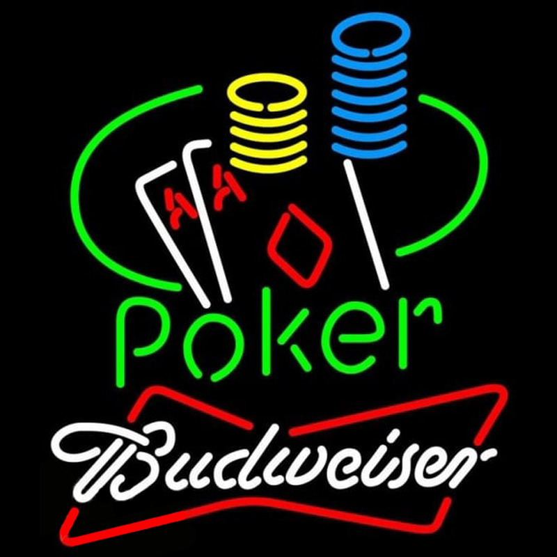 Custom Budweiser Poker Ace Coin Table Beer Sign Neon Sign USA
