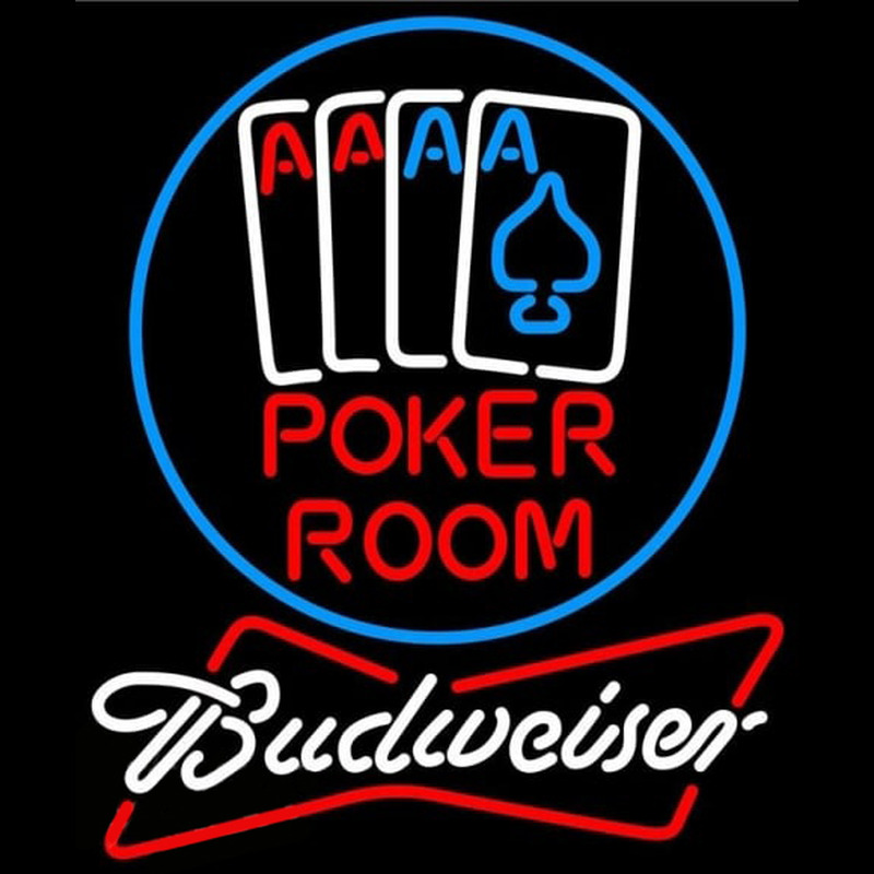 Custom Budweiser Poker Room Beer Sign Neon Sign USA