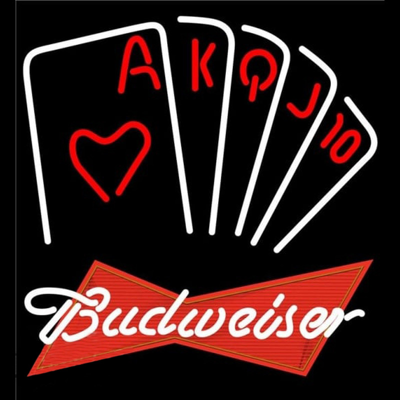 Custom Budweiser Poker Series Beer Sign Neon Sign USA