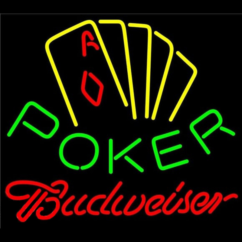 Custom Budweiser Poker Yellow Beer Sign Neon Sign USA