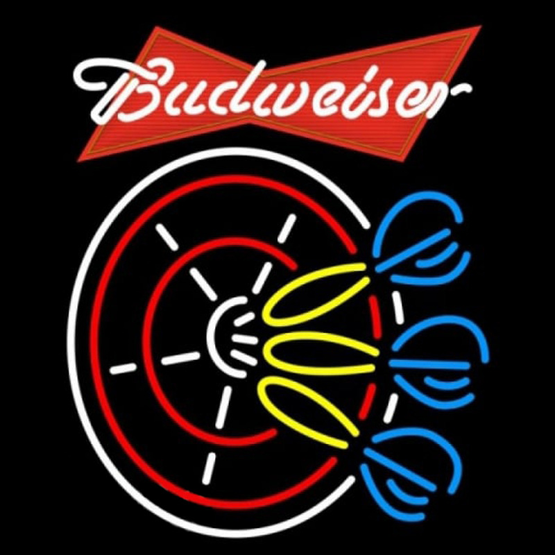 Custom Budweiser Red Darts Pin Beer Sign Neon Sign USA