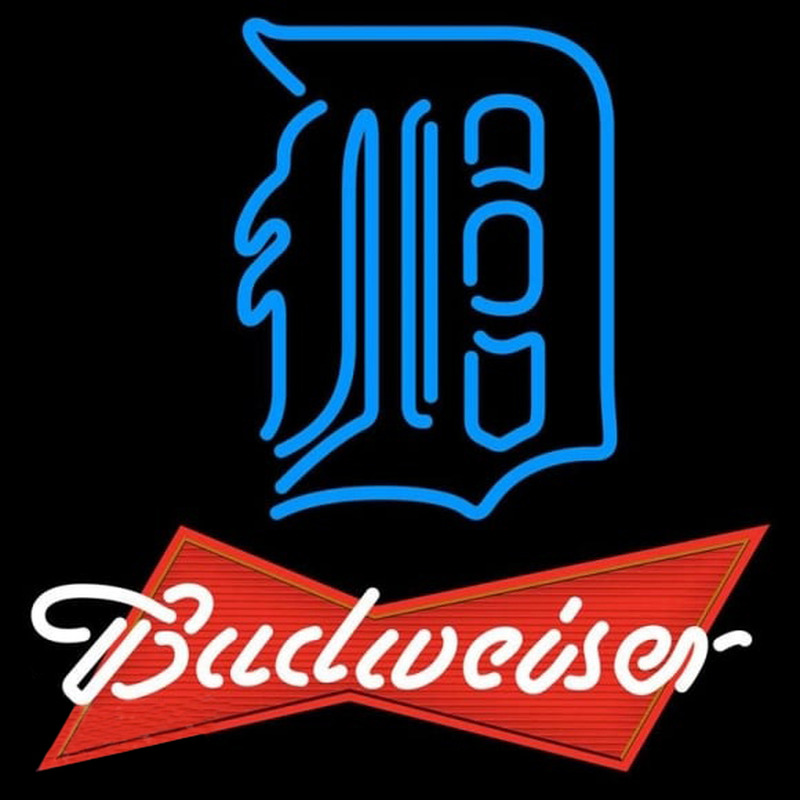 Custom Budweiser Red Detroit Tigers MLB Beer Sign Neon Sign USA