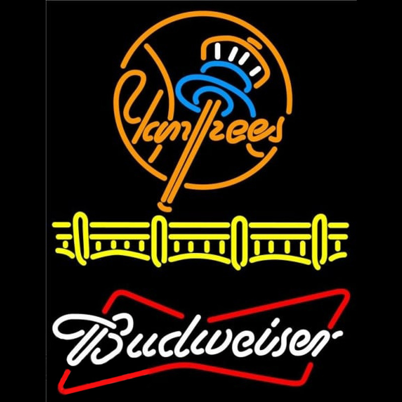 Custom Budweiser Red Logo New York Yankees Beer Sign Neon Sign USA