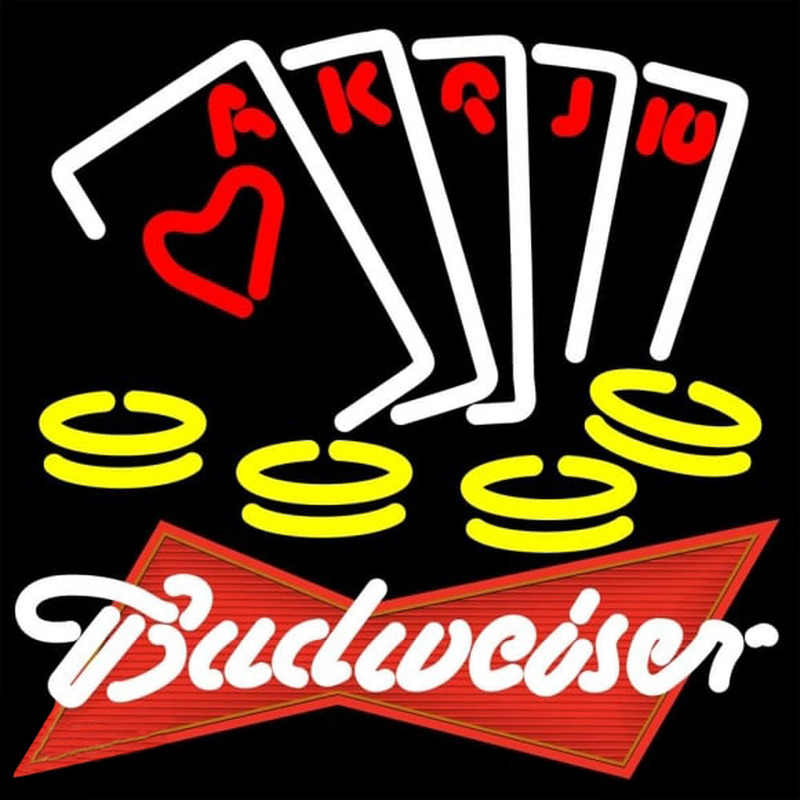 Custom Budweiser Red Poker Ace SeriesBeer Sign Neon Sign USA