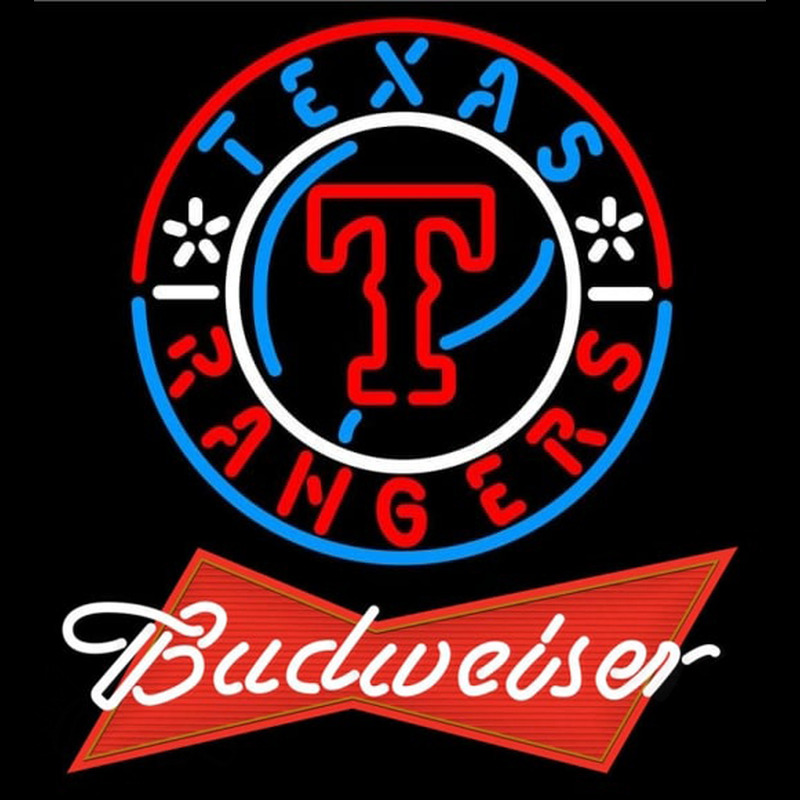 Custom Budweiser Red Texas Rangers MLB Beer Sign Neon Sign USA