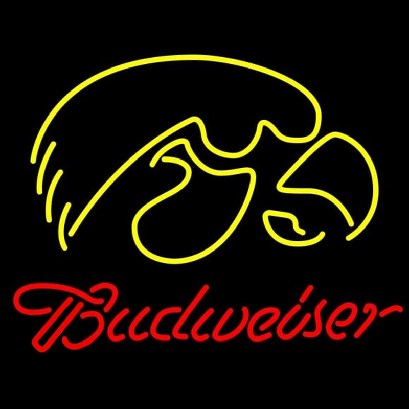 Custom Budweiser University of Iowa Hawkeyes Beer Sign Neon Sign USA
