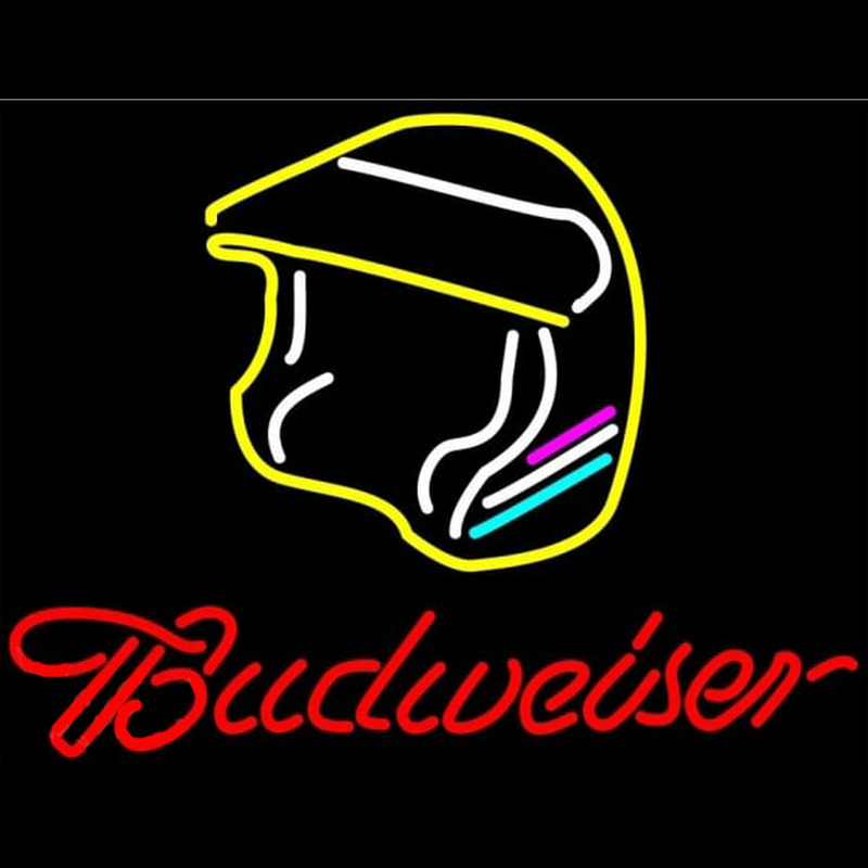 Custom Budweiser Vintage Hascar Helmet3 Beer Sign Neon Sign USA
