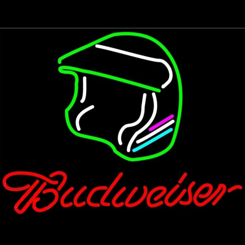 Custom Budweiser Vintage Hascar Helmet8 Beer Sign Neon Sign USA
