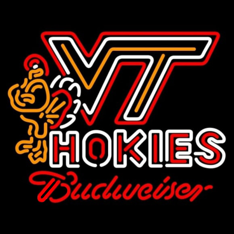 Custom Budweiser Virginia Tech Vt Hockey Logo Beer Sign Neon Sign USA