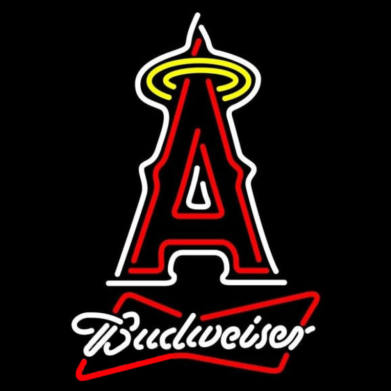 Custom Budweiser White Anaheim Angels MLB Beer Sign Neon Sign USA