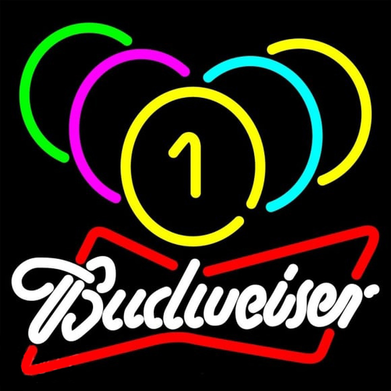 Custom Budweiser White Billiards Rack PoolBeer Sign Neon Sign USA