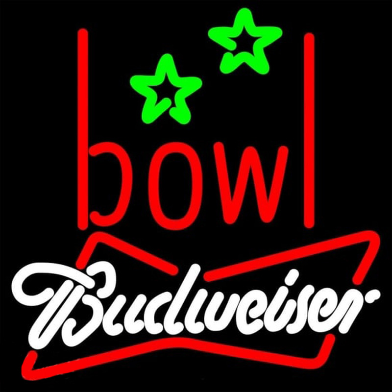 Custom Budweiser White Bowling AlleyBeer Sign Neon Sign USA
