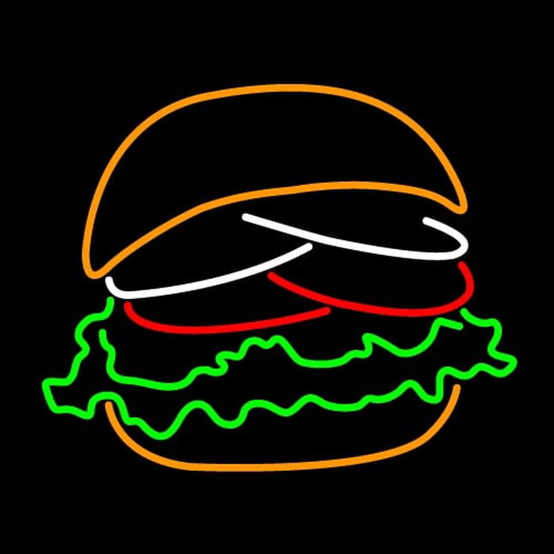 Custom Burger With The Lettuce Tomato Bun Neon Sign USA