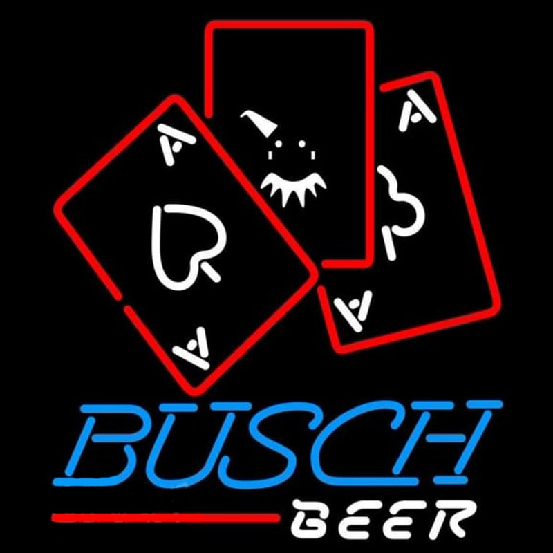 Custom Busch Ace And Poker Beer Sign Neon Sign USA